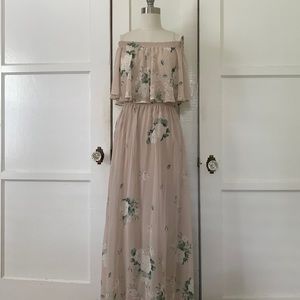 SHOW ME YOUR MUMU Romantic Off The Shoulder Floral Maxi Dress sz S